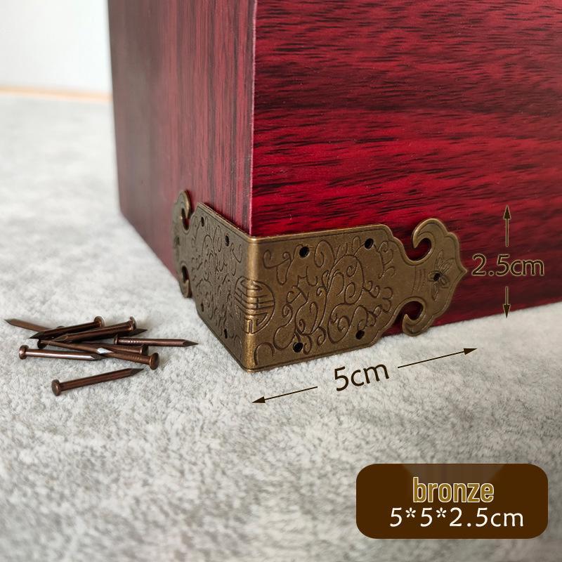 Antique Bronze Double-Sided Corner Protector for Jewelry Box (5cm)
