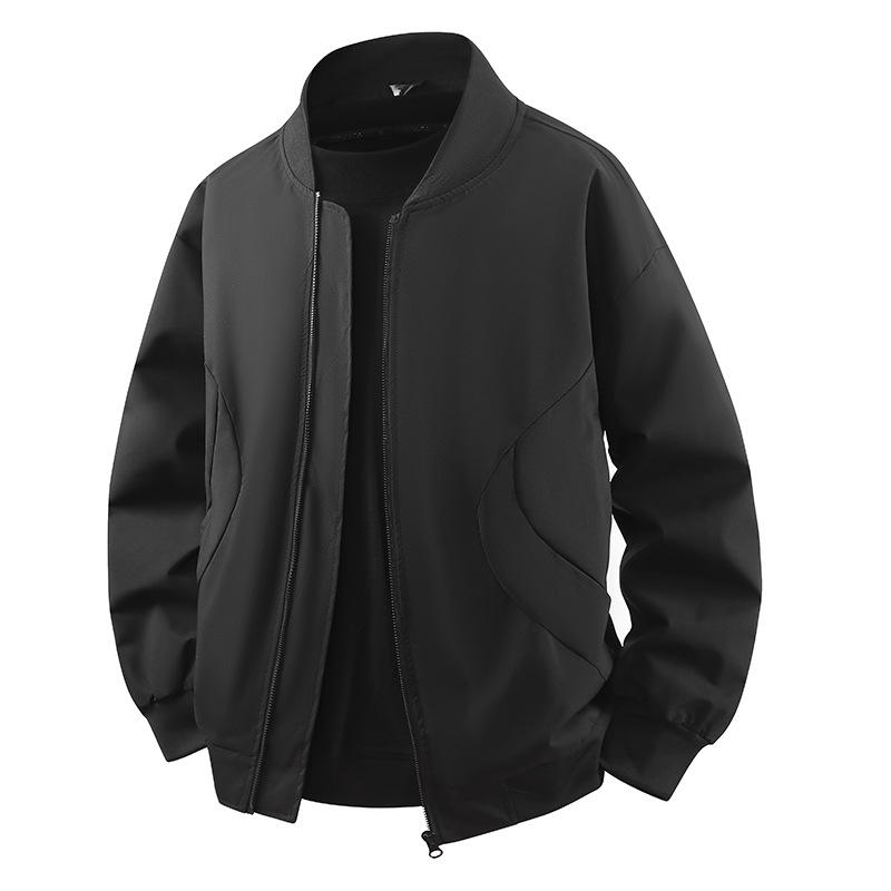 Jacket Men's Spring and Autumn New Simple Loose Versatile Baseball Collar Fashion Jacket