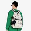 Original White Computer Double - Shoulder Backpack for College Girls, High School and Junior High School Students