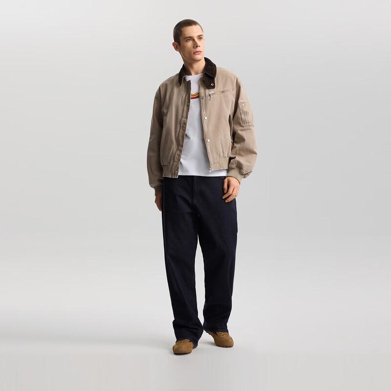 Lee Men's Loose Wide Leg Light Wash Denim Jeans