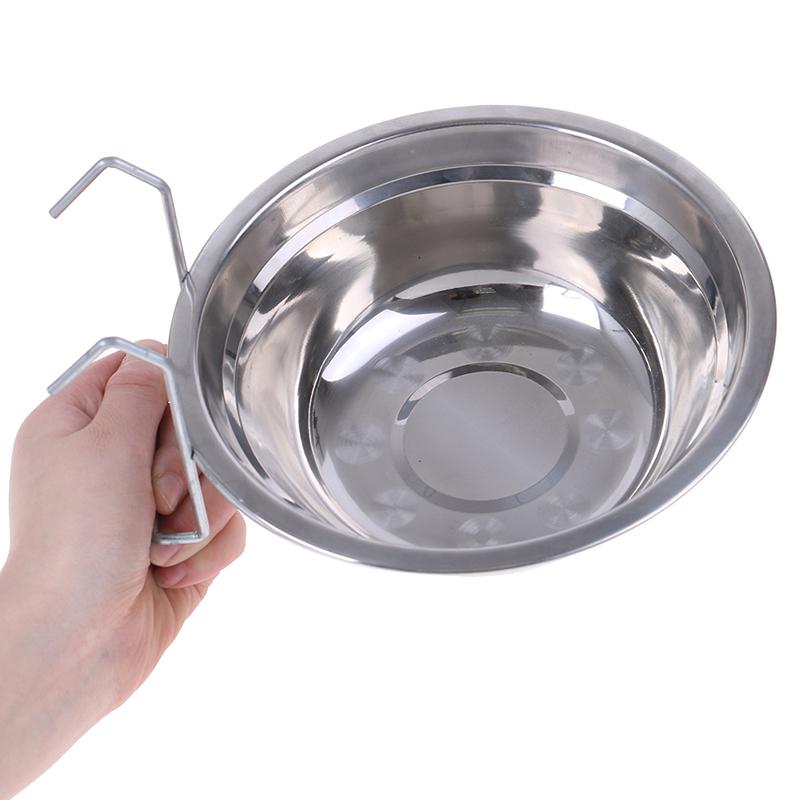 Wisząca miska dla zwierząt ze stali nierdzewnej Karmienie Pies Kot Ptak Papuga Karma Koszyk na wodę