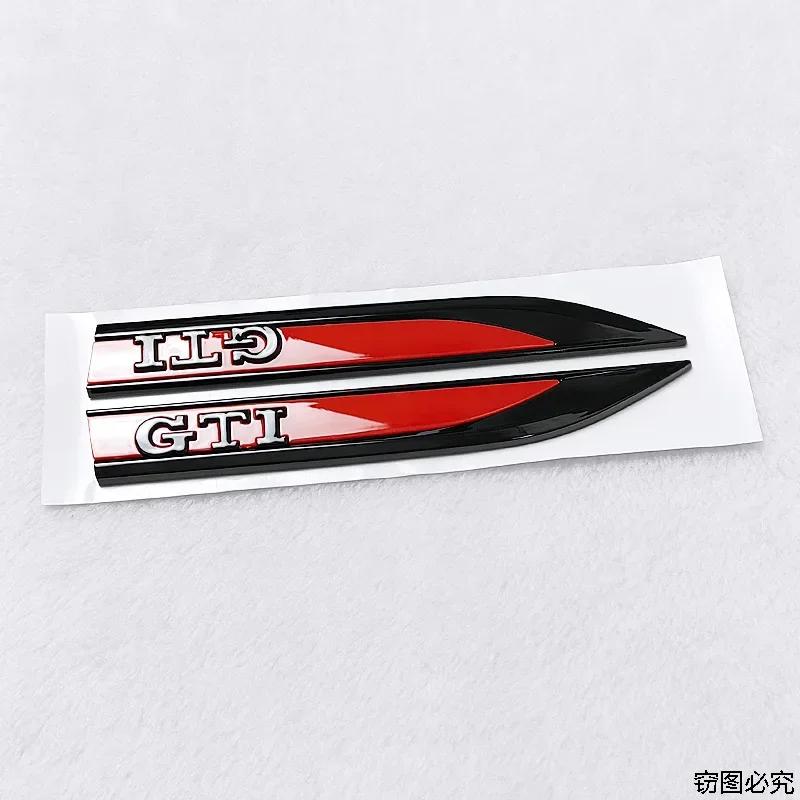 1Pair Car Side Fender Emblem Sticker GTI Polo Golf Passat Tiguan Arteon Touareg Taigo Bora Jetta Decoration