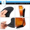 Dreld Violin Chinrest Cover, Cotton, Non-Slip, Fits 44 & 34 Sizes, 2 Pieces, Black