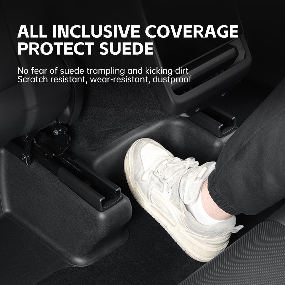 For Tesla Model Y Juniper 2025 2026 Car Front Seat Rail Protectors Anti Kick Corner Seat Wrap For Tesla Interior Accessories