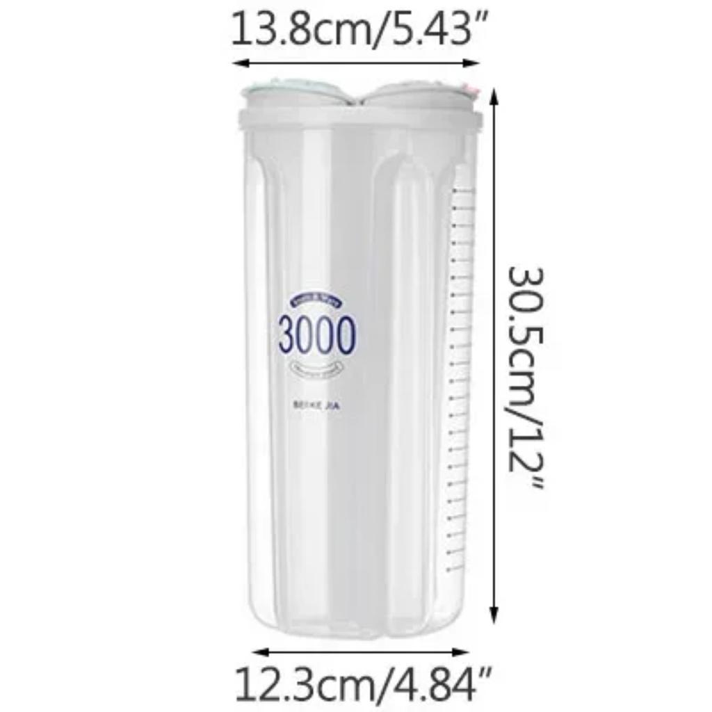 Grain Food Storage Tank and More  Kitchen Storage Box with Moisture-Proof Sealed Cans and Multi Grid Large Capacity Organizers