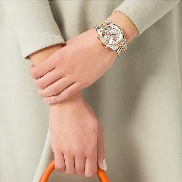 Michael Kors MK5735 Women's Watch Silver Strap White Dial 38mm + Box