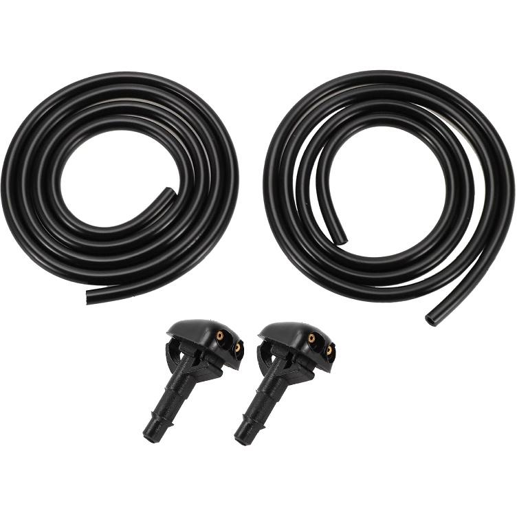 

Windshield Washer Nozzle for Mitsubishi Lancer 2008-2014 No.61601384859 Front Black with 2 Pcs 1 Meter Fluid Hose 1 Set