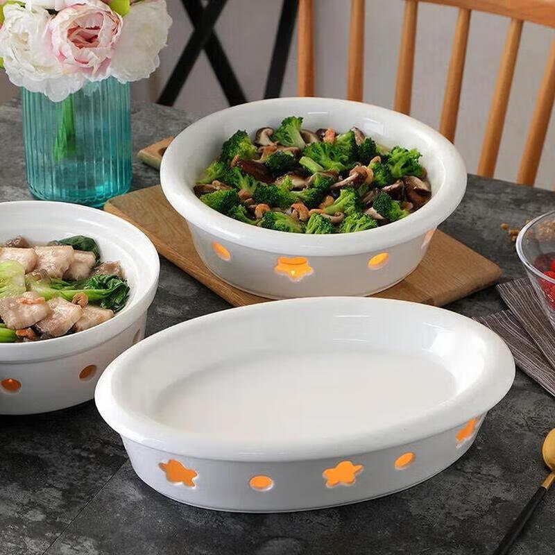 Huikuang Ceramic Insulated Fish Plate Warmer Set