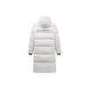 Anta Letter Zipper Hooded Long Snow Shell Down Jacket Men Outerwear Pure-White 952348902-1