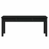 vidaXL Gartenbank Schwarz 109x44x45 cm Massivholz Kiefer