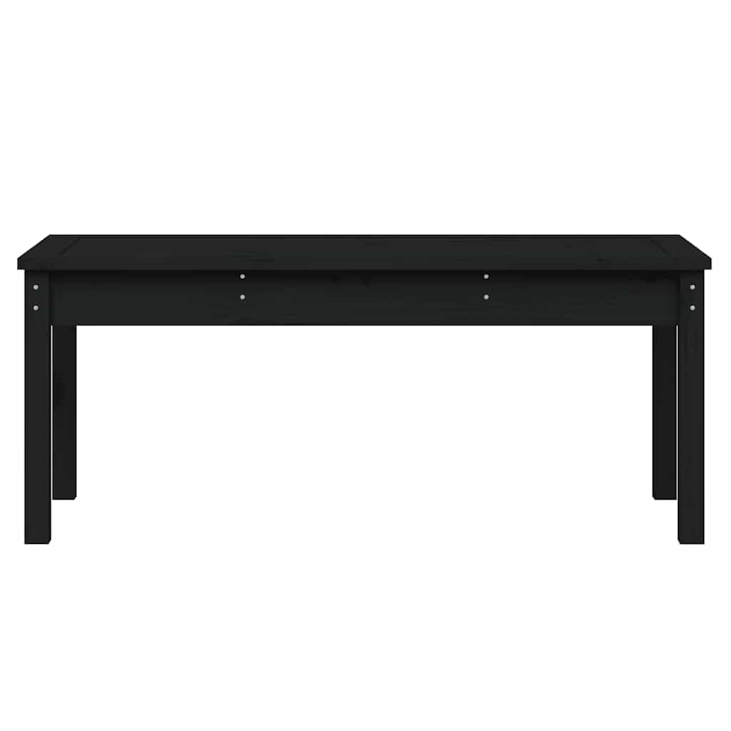 vidaXL Gartenbank Schwarz 109x44x45 cm Massivholz Kiefer