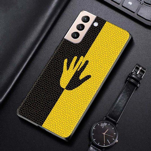 

Черный желтый модный чехол для телефона для Samsung Galaxy S21 S20 S10 S9 S8 Plus Ultra 5g S10lite S10e S7edge S20 S21 Fe чехол For Samsung S7