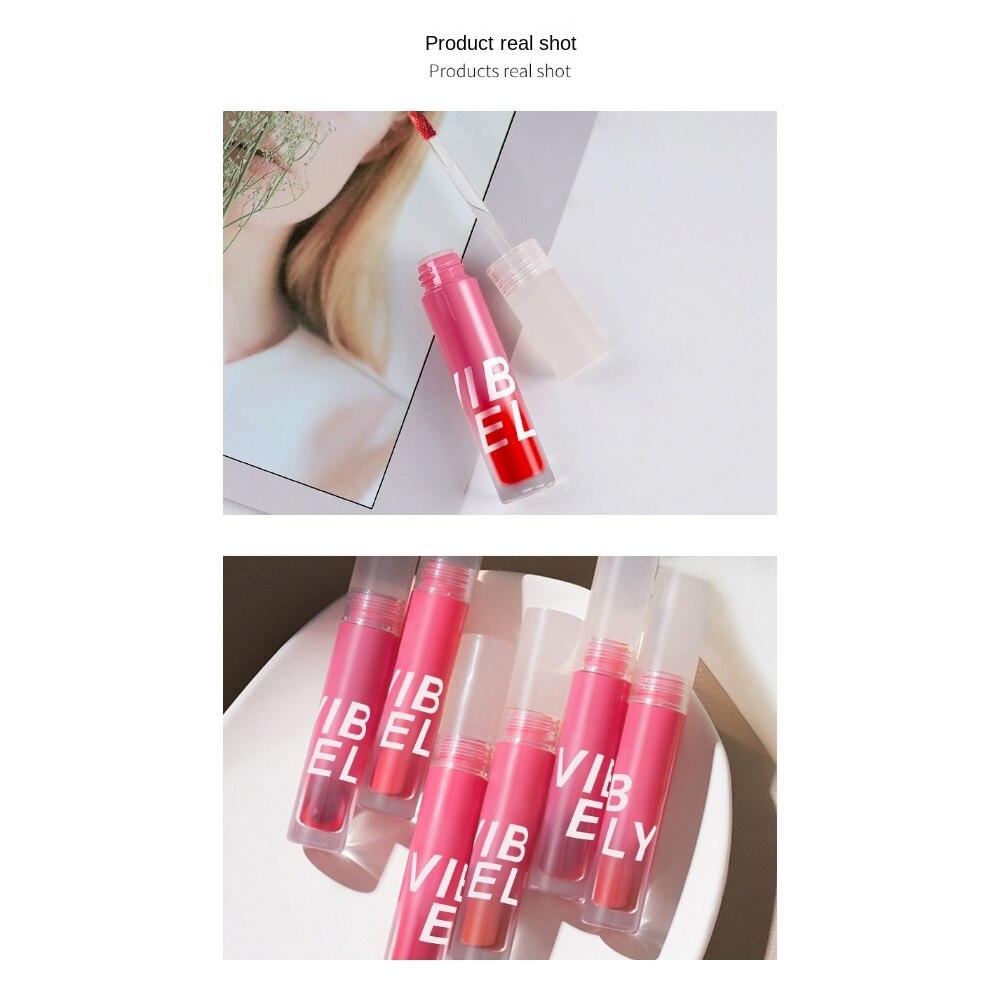 VIBELY Velvet Water Mist Lip Glaze Ist Ein Feuchtigkeitsspendender, Wasserfester Und Langanhaltender Lippenstift, Der Nicht Leicht Abfärbt.