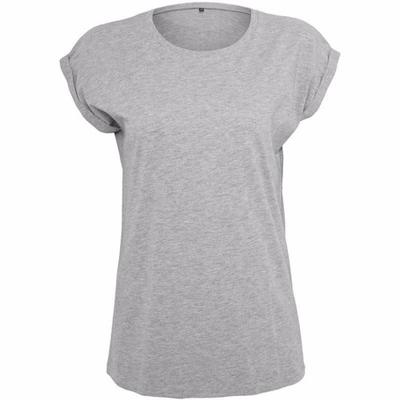 Damen/Damen-T-Shirt mit verlängerter Schulterpartie