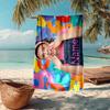 Custom Name Ultra-Soft Beach Towel with Ms. Rachel Theme,Ideal for Pool - Camping, Diving - Perfect Travel Essential, Vibrant Beach Towel.