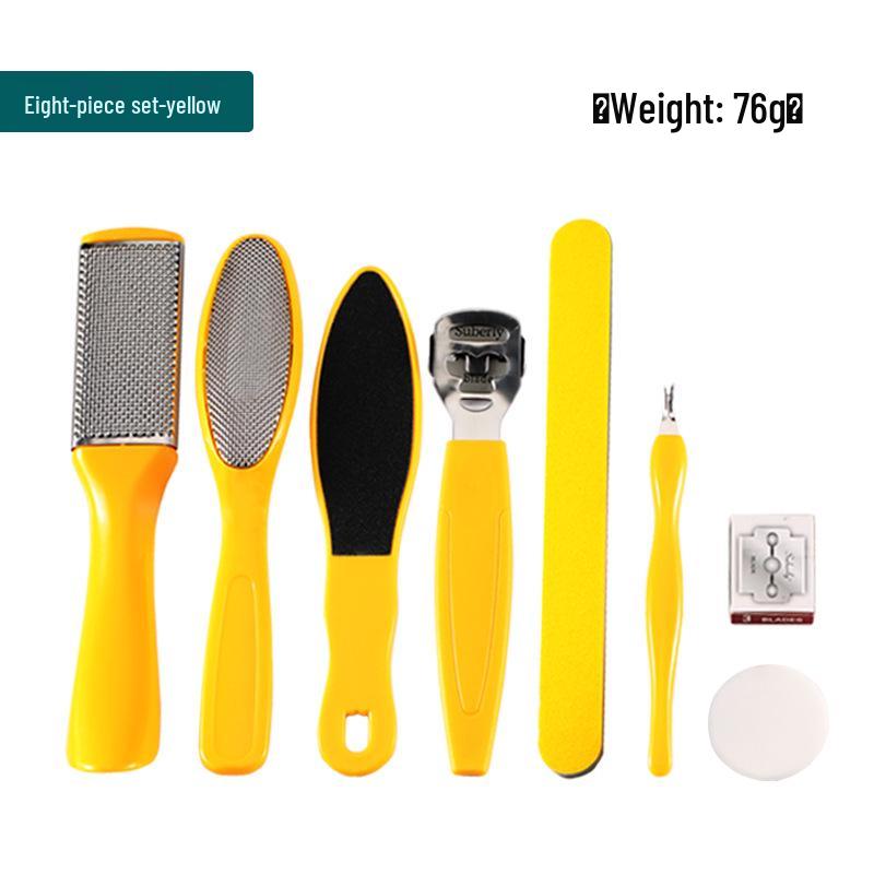 

Набор пилок для ног из нержавеющей стали 10 в 1 для удаления мозолей и педикюра JBC Yellow 8-piece set - bagged