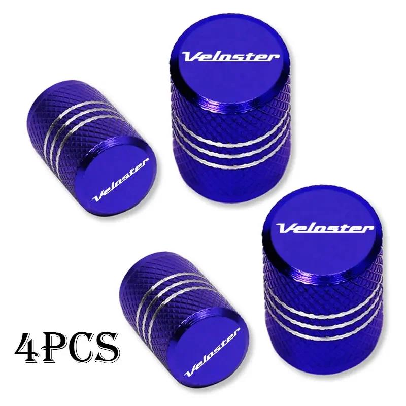 4pcs Car Wheel Tire Valve Caps Tyre Stem Covers Airdust Waterproof For Hyundai Veloster Accessories Valve Stems 1