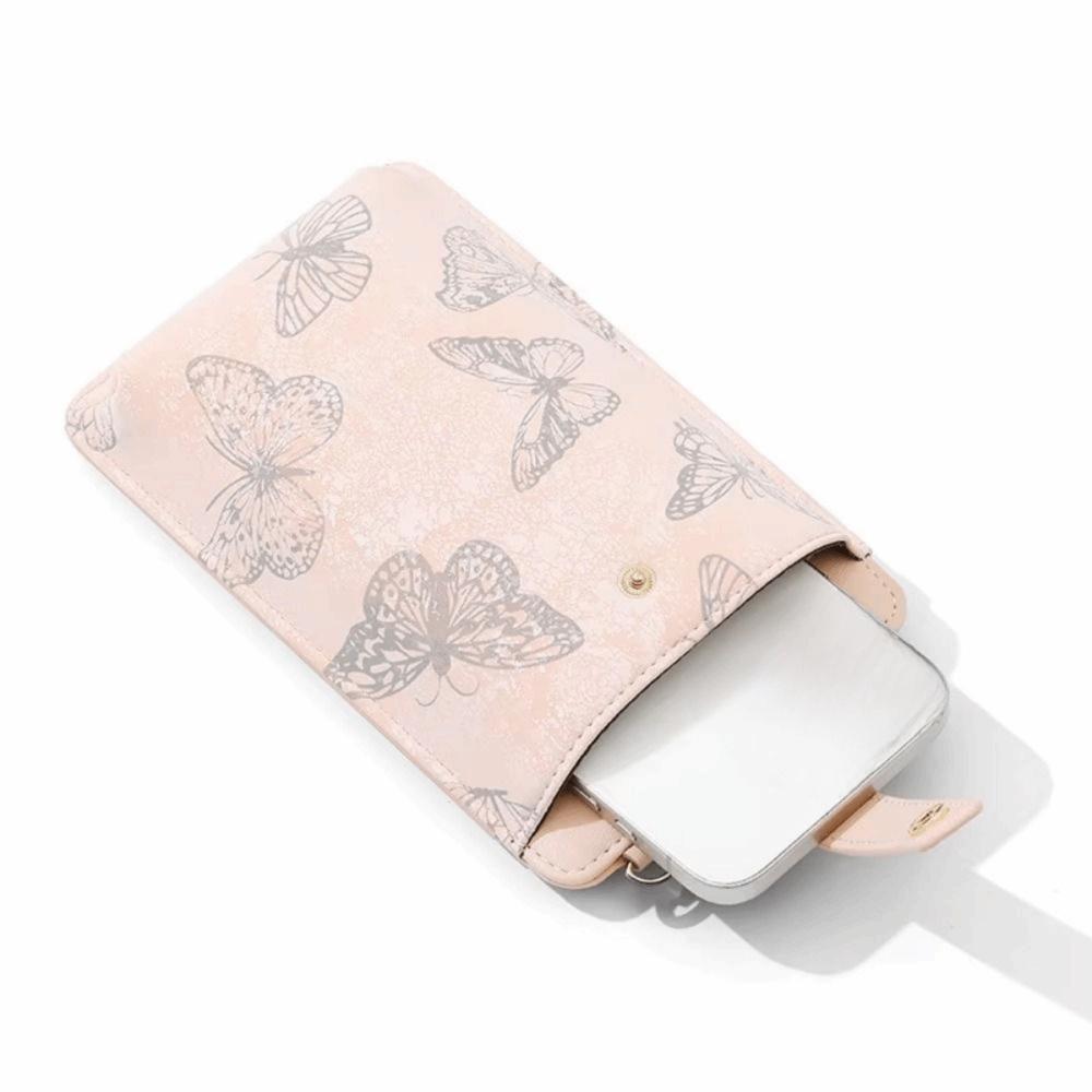 PU Leather Mobile Phone Bag Multifunctional Women's Messenger Bag Phone Crossbody Bag Beach