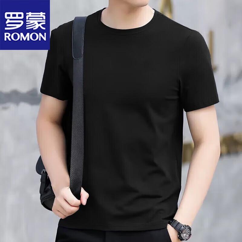 ROMON Men's Casual Round Neck Short Sleeve T-Shirt