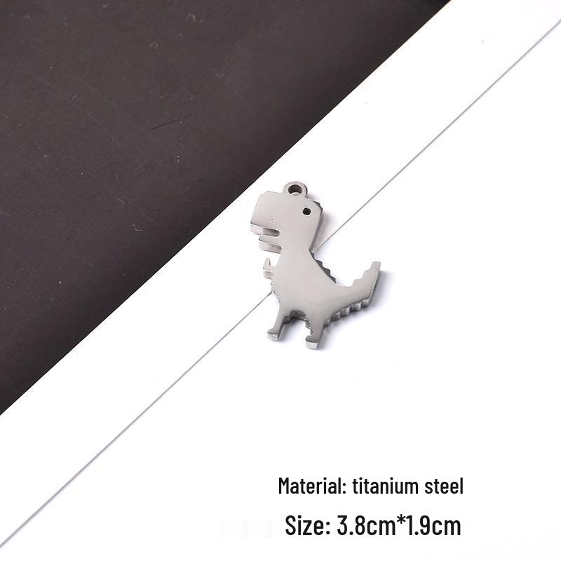 

Titanium Steel Dinosaur Pendant Necklace - Personalized and Trendy Hip Hop Charm