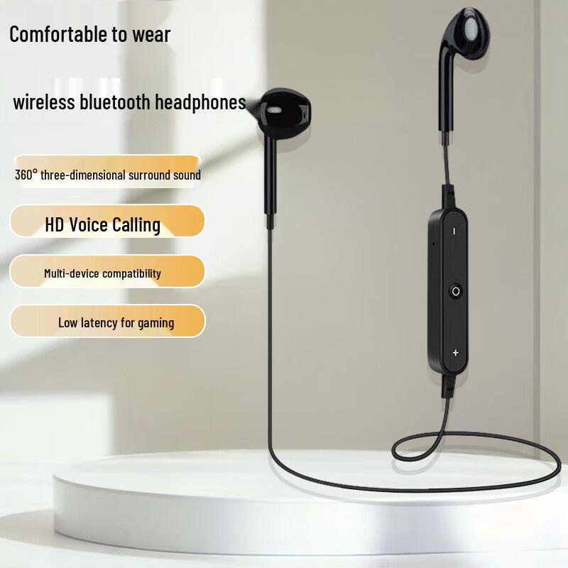 S6 Bluetooth Wireless Sport Earbuds with Neckband and Long Battery Life