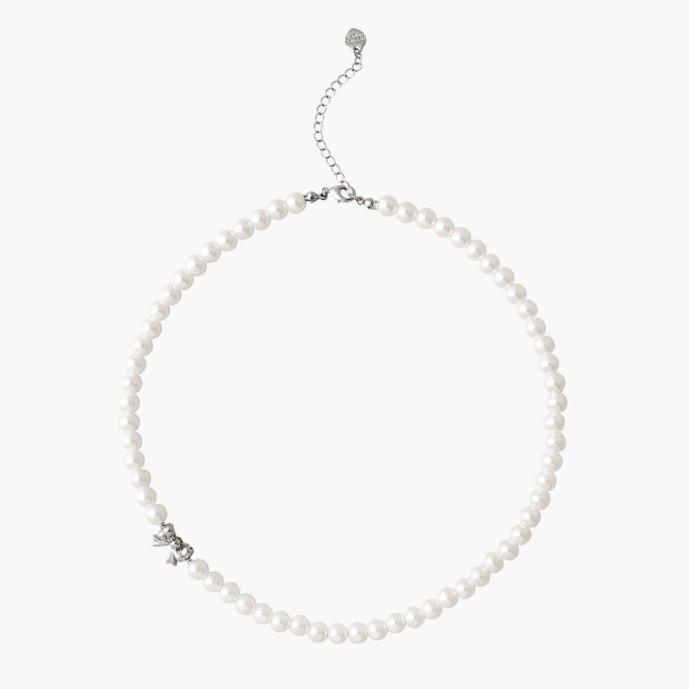 Sha Ribbon Pearl Necklace / Pearl Necklace
