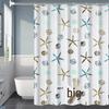 Qianyu Punch-Free Rubber Shower Curtain Set