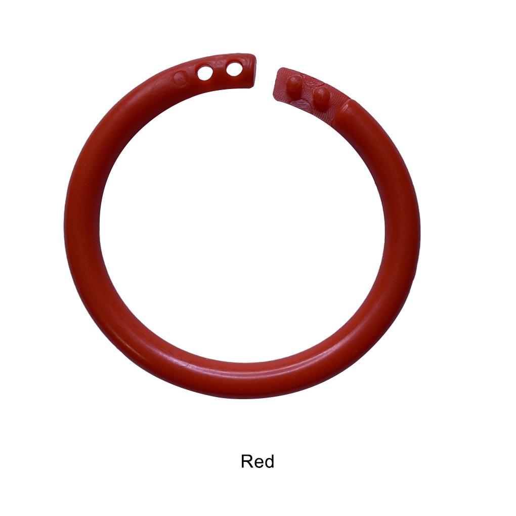 DSOUWEH 10pack/lot Connect And Organize Plastic Loose Binder Rings - Flexible And Easy To Flexible Plastic Rings For Cards ABS, Yellow, Diameter 27mm