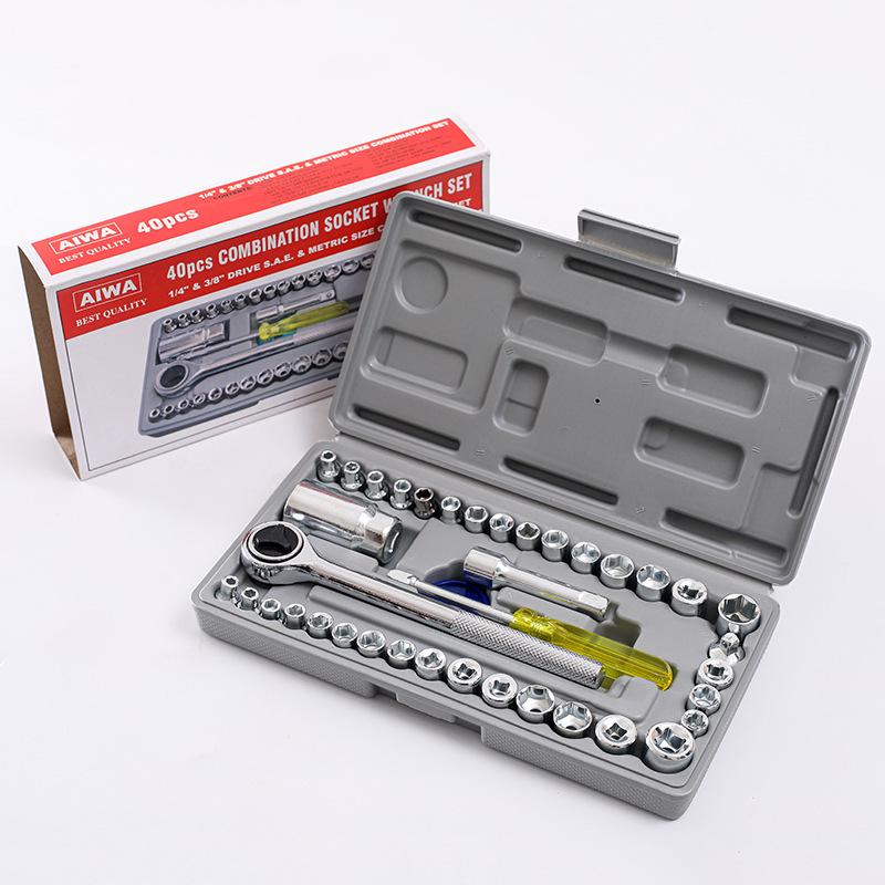 40-Piece Car Repair Socket Wrench Tool Set