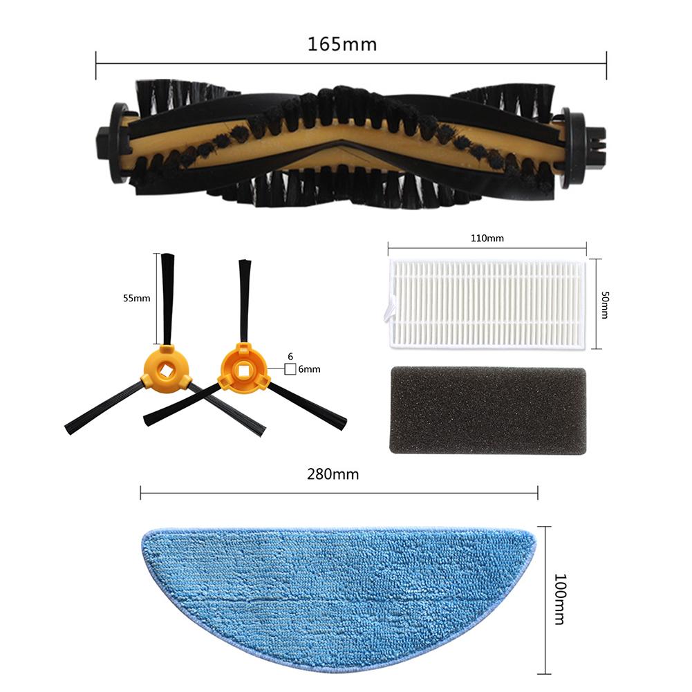 For Cecotec For Conga M50 /M50 For X-Treme Robotic Vacuum Cleaner 1 Set Main Side Brush/Filter/Mop Parts Set