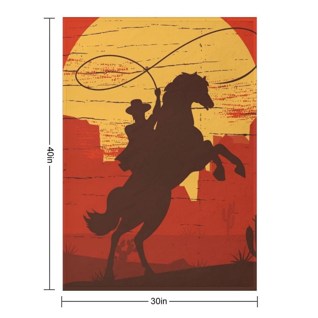 Cowboys of the Wild West - Riding Solo Throw Blanket Furrys warm winter For Sofa Thin Blankets For Baby Blankets