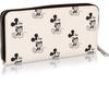 Loungefly Disney Mickey Mouse Faux Leather Wallet Bifold Round - & Zipper, Off-White, Casual.