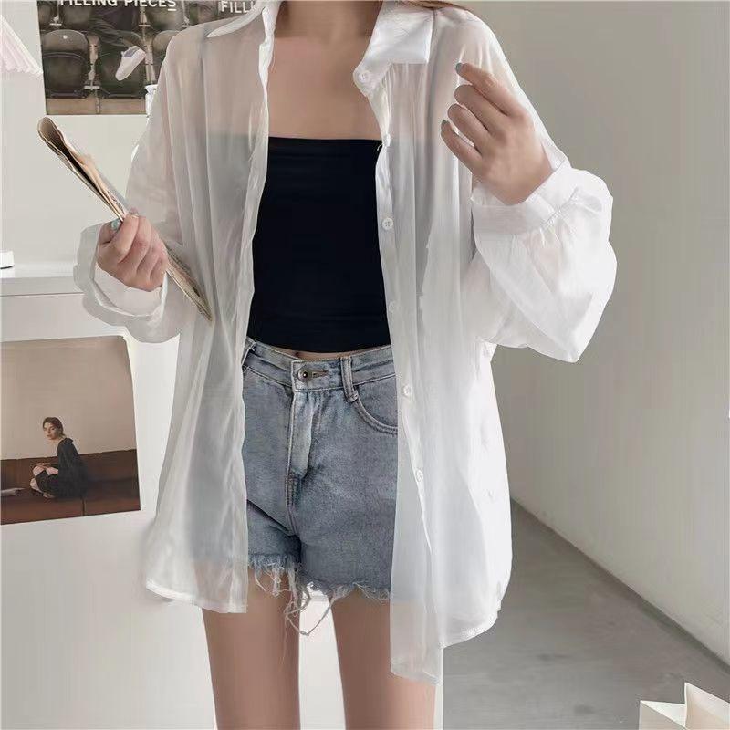 Sun Protection Clothing Thin Coat Women's New Summer Loose Breathable Ice Silk Chiffon Shirt