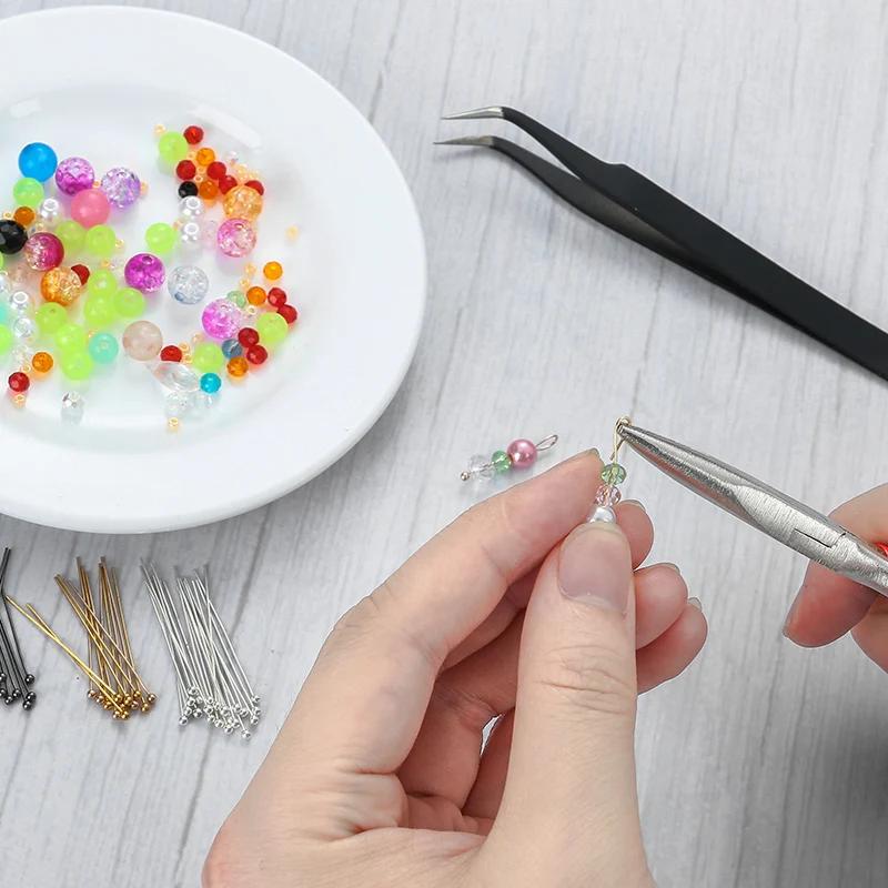 200pcs/lot 20 25mm Copper Ball Head Pins Handmade For DIY Jewelry Making Findings Supplies Accessories 7 Colors