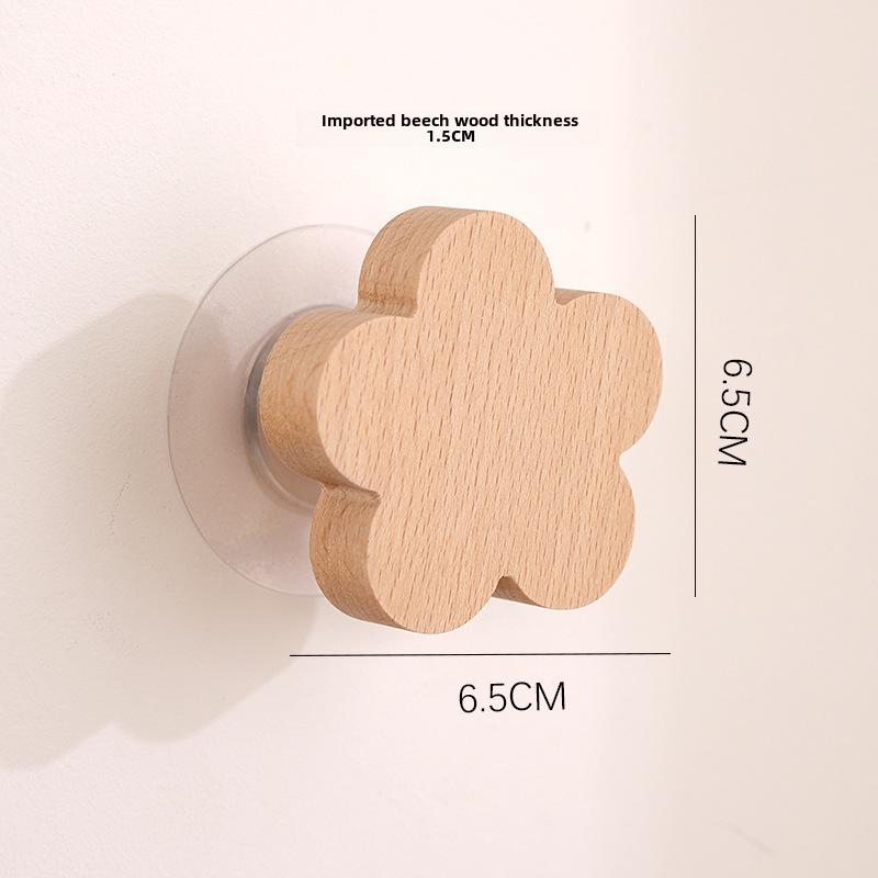 Japanese Cute Animal Wooden Wall Hook - Moon Cartoon Design Nordic Decor