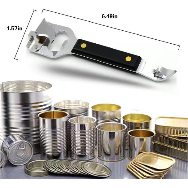 Bottle Opener - Manual Can Opener - Versatile 4-In-1 Can Opener for Kitchen Restaurants and Camping Trips (2)