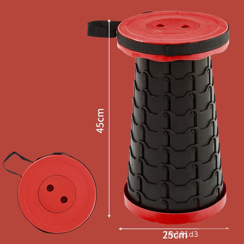 Outdoor Camping Retractable Foldable Stool Chair Compact Lightweight Aluminum Fishing Bench with Storage Bag High Strength