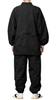 Kyoetsu Men's Winter Samue, Padded, Tsumugi-Style Fabric with Fleece Lining, Size 16 (M, Black)
