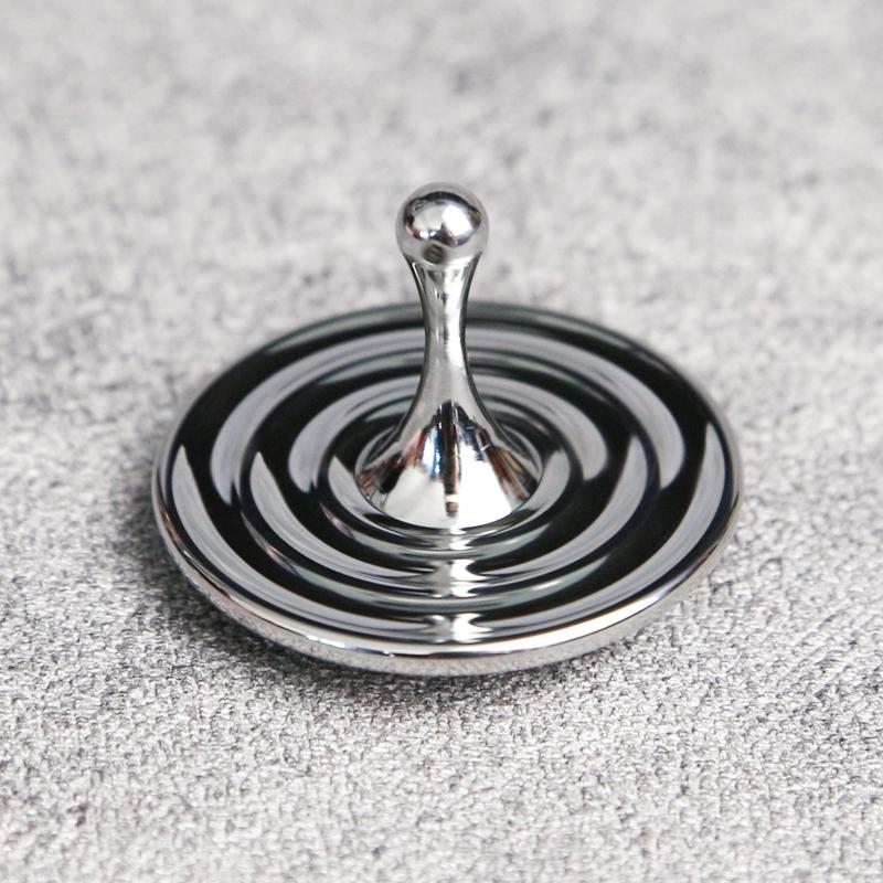 Wassertropfenform Metallkreisel Silber Handkreisel Fingerspitzen Kleiner Zyklon Kreisel Antistress Fidget Spielzeug Erwachsene Geschenke
