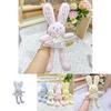 Jinnew Floral Dress Plush Bunny Keychain With Cute Design For Gift And Accessories