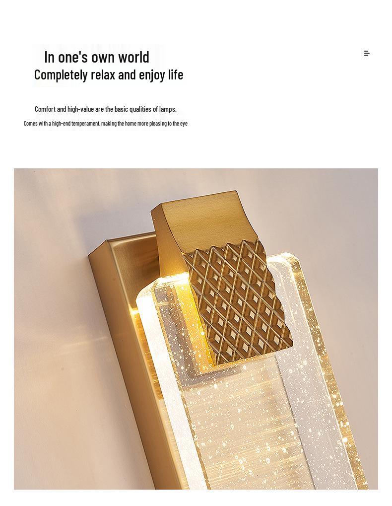 Postmodern Crystal Wall Lamp: Elegant Lighting for Living Rooms, Entrances, Aisles, Stairways, and Bedside Décor