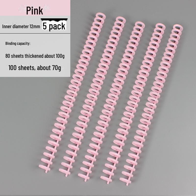 5-Pack Frosted A4 Detachable DIY Loose-Leaf Book with Colored Cover, A5/B5 Opening Ring Hole Folder