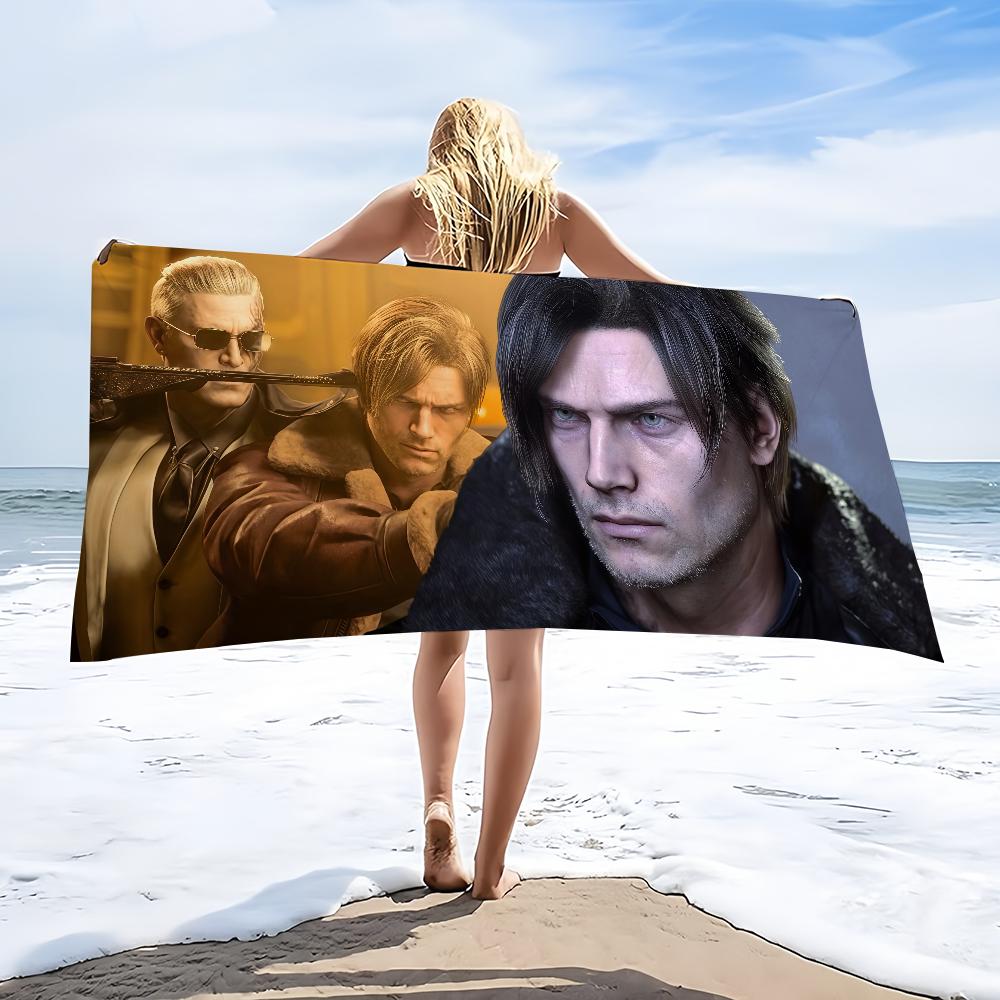 R-ResidentS E-EvilS Leon Kennedy KPK Towel Beach Bath Quick-Drying Lightweight Portable Sauna Camping Swim Pool Travel