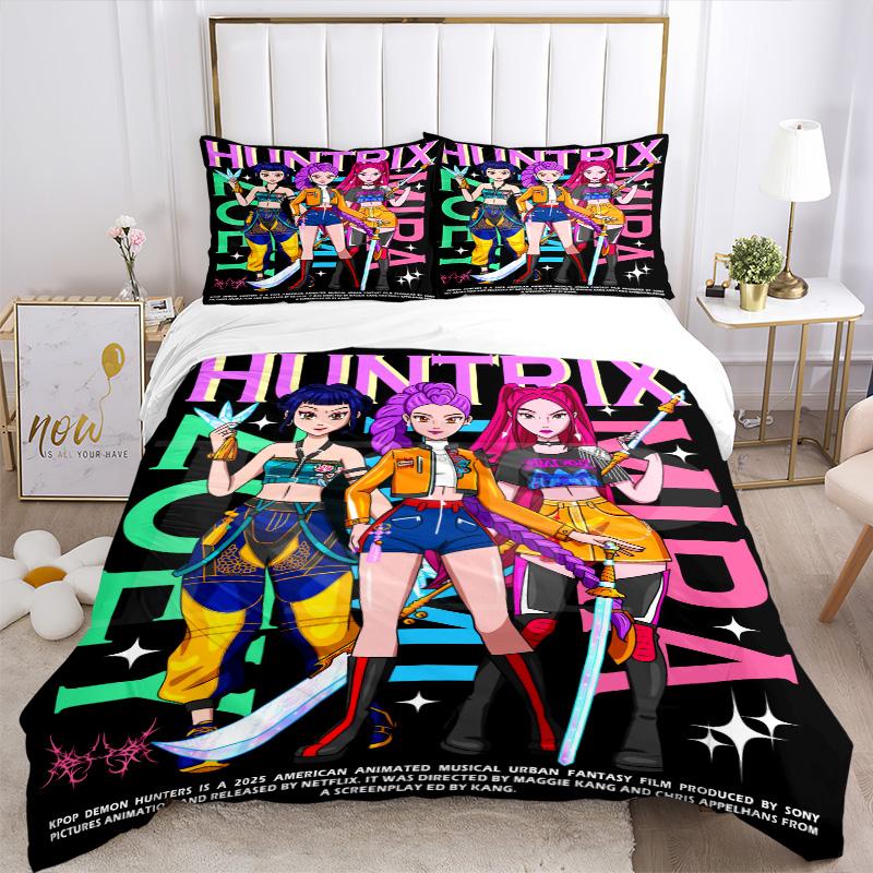 Huntresses Future Print 3Pcs Bedding Setduvet Cover With 2 Bedropillowcase Home Birthday Gift