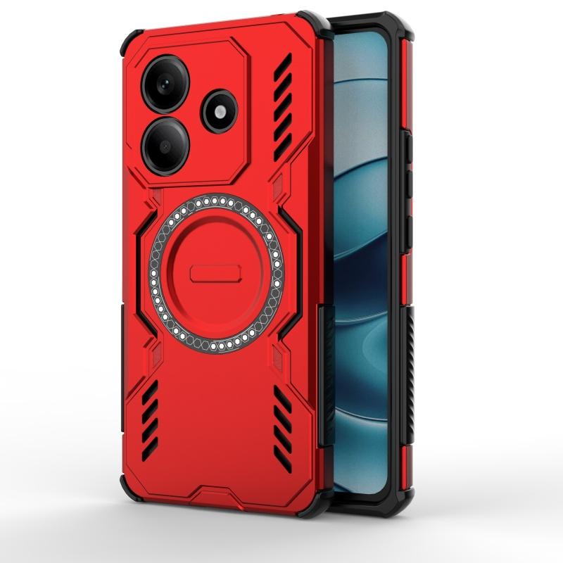

Магнитный Роскошный Противоударный Чехол-Броня для Xiaomi Redmi Note 14 5G Capas Magsafe Беспроводная Зарядка Чехол для Redmi Note 14 5G Redmi Note 14 5G (Global) красный