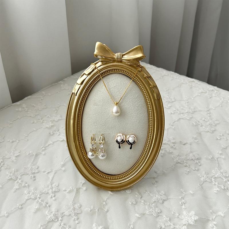 Exquisite Jewelry Showcase Rack Jeweler Earrings Displays Stand Necklace Trinket Storage Shelf Live Pictures Display Props