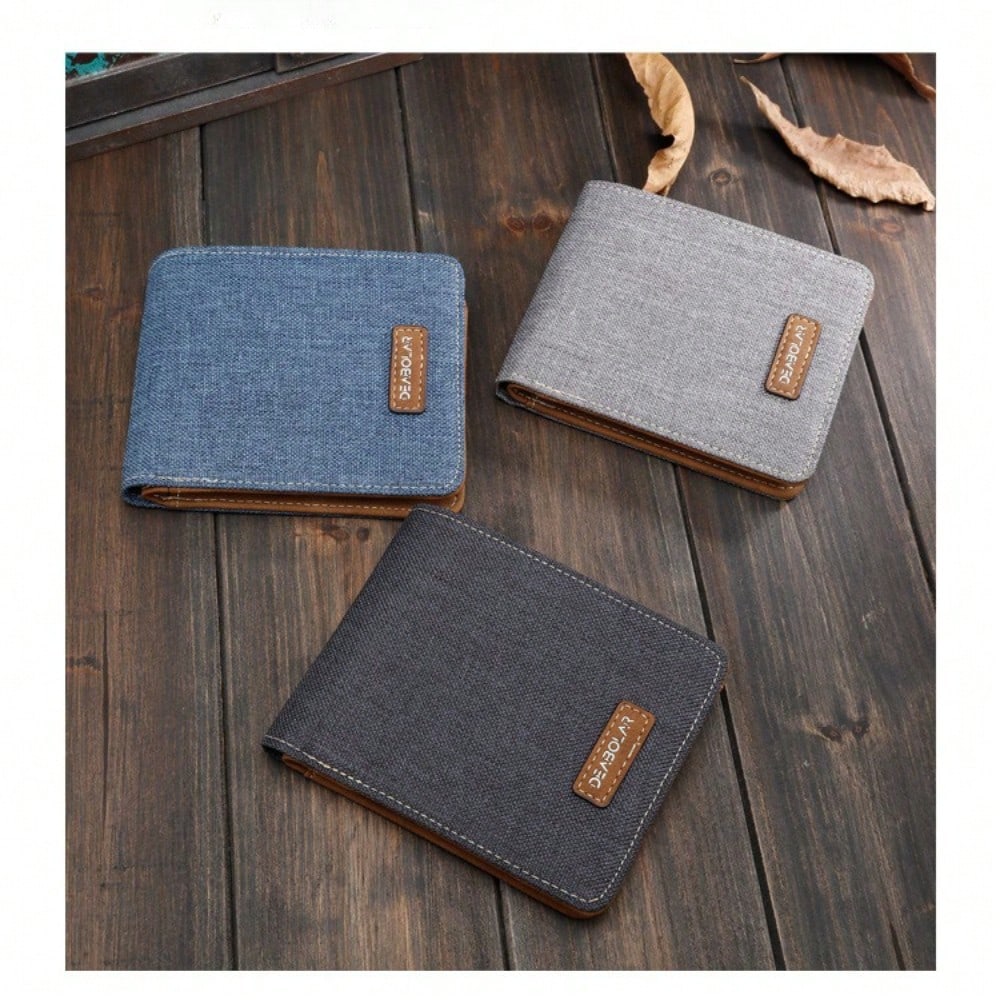 Men's Short Wallet Student Japanese And Korean Version Casual Wallet Horizontal Ultra-Thin Simple Ticket Clip