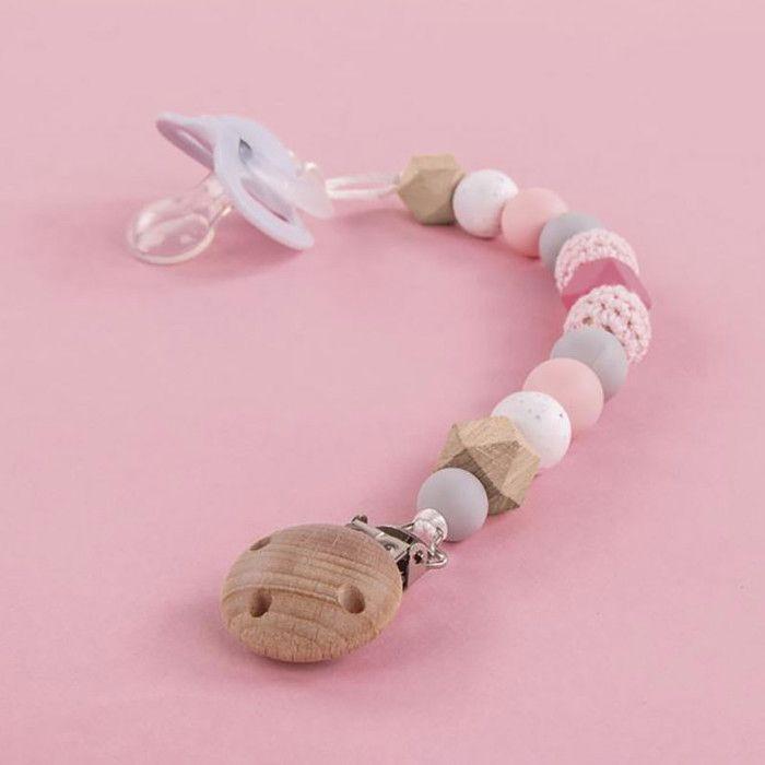 Kit: Pacifier Chain, Pink, 15 Pieces, box-LS