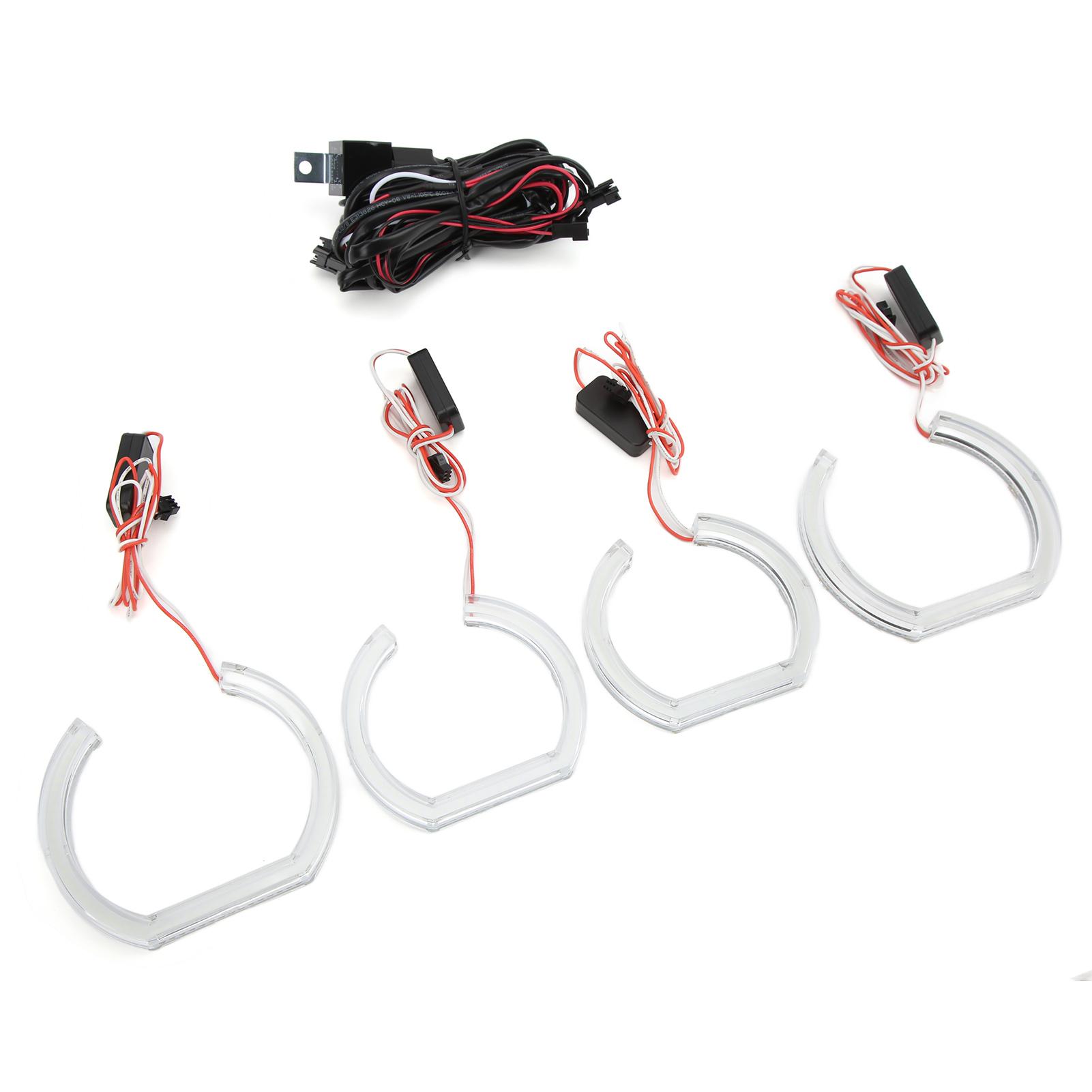 

Car LED Headlight Angel Eyes Kit White for DTM Style Replacement for E82 E88 E87 E81 2008‑2011 Xenon Headlamp