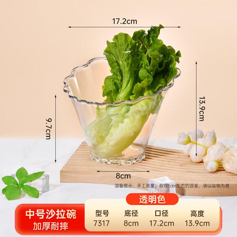Transparent Slanted Resin Serving Bowl
